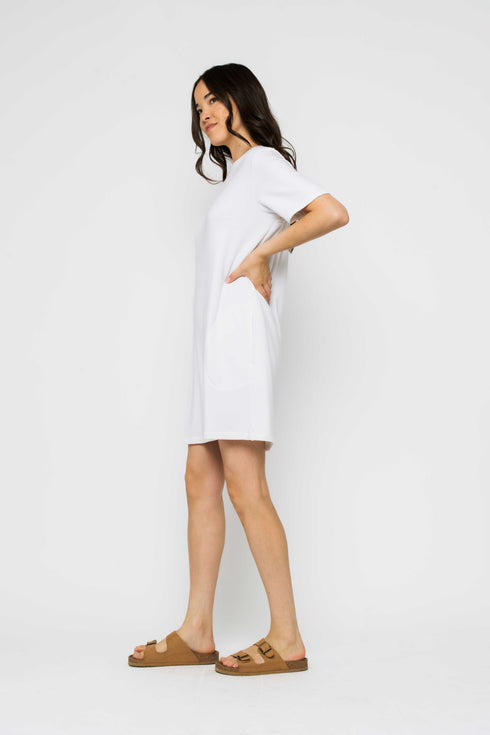 Nell-Luxe Fleece Tee Dress
